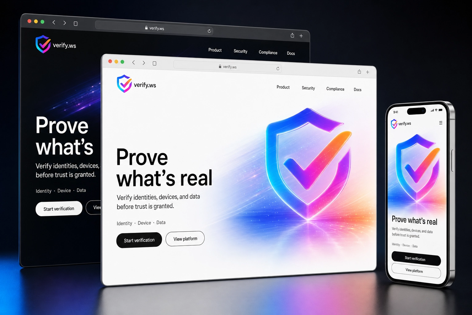 verify.ws website concept preview