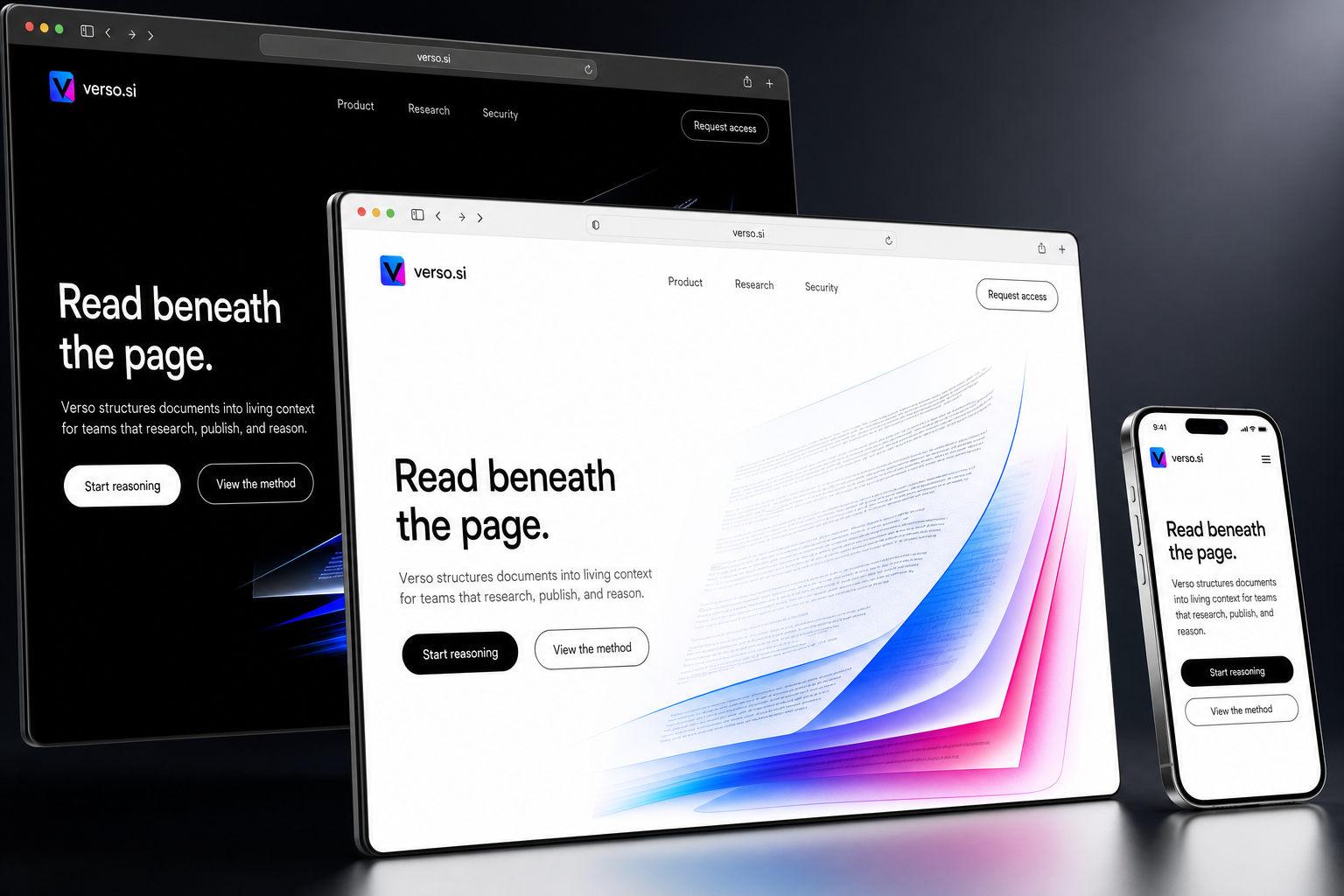 verso.si website concept preview enlarged