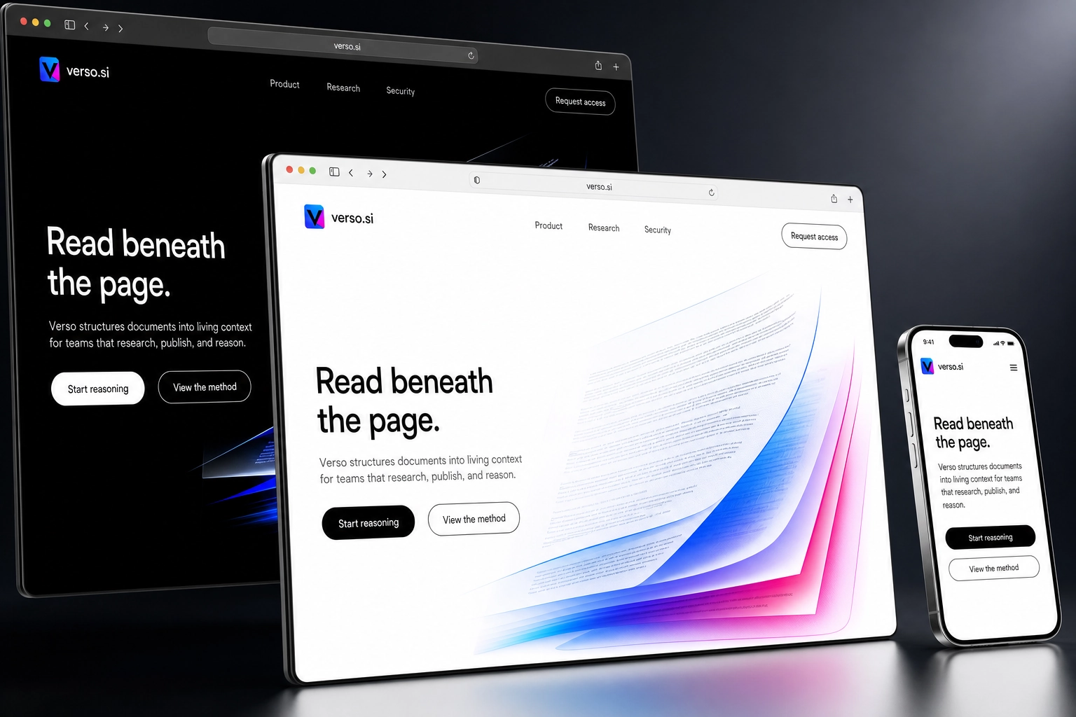 verso.si website concept preview
