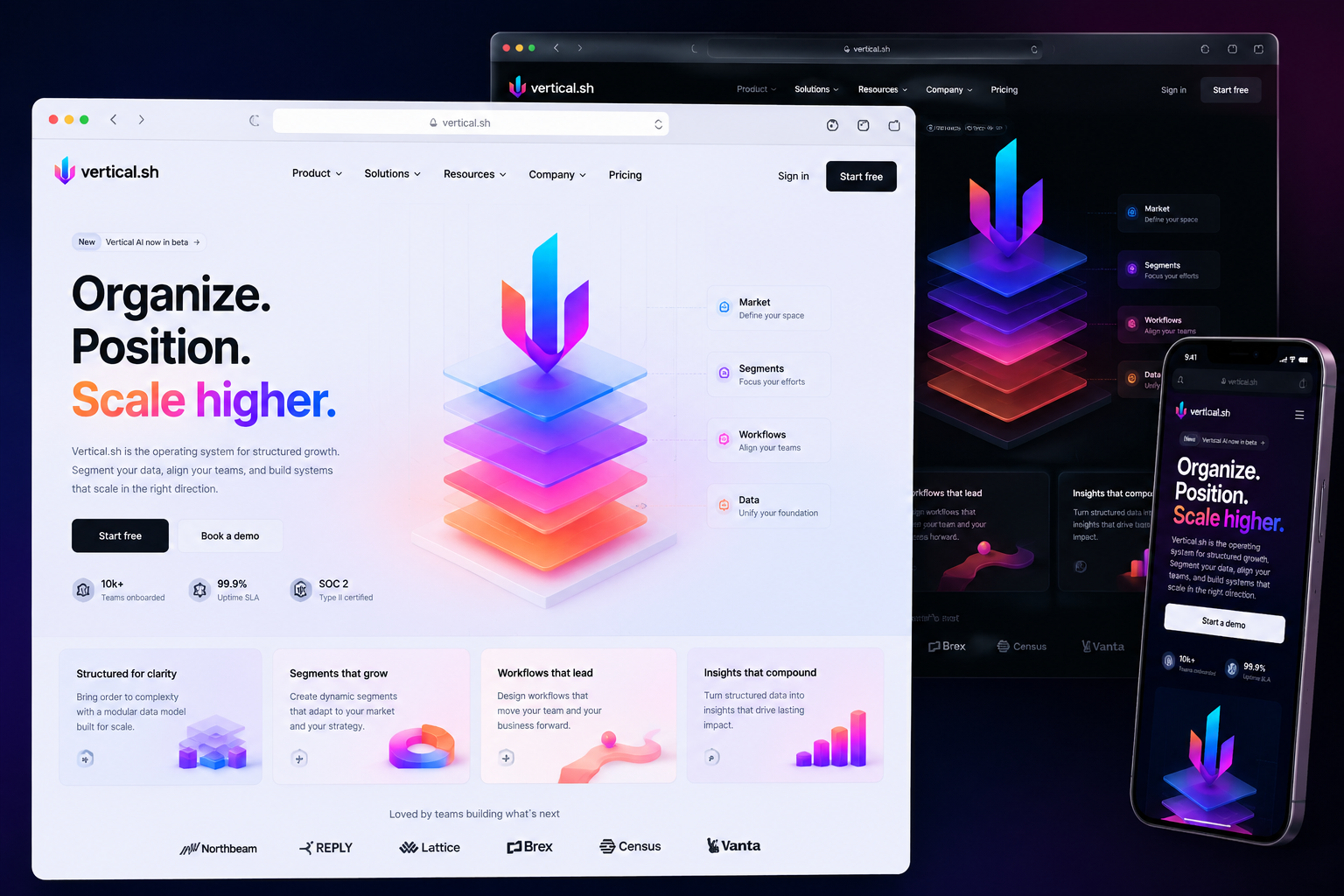 vertical.sh website concept preview