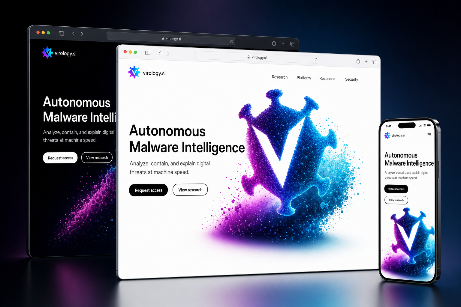 virology.si website concept preview
