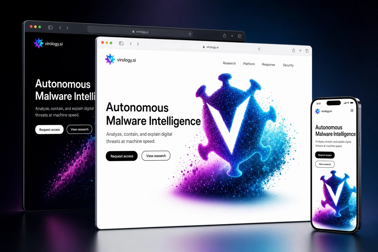 virology.si website concept preview