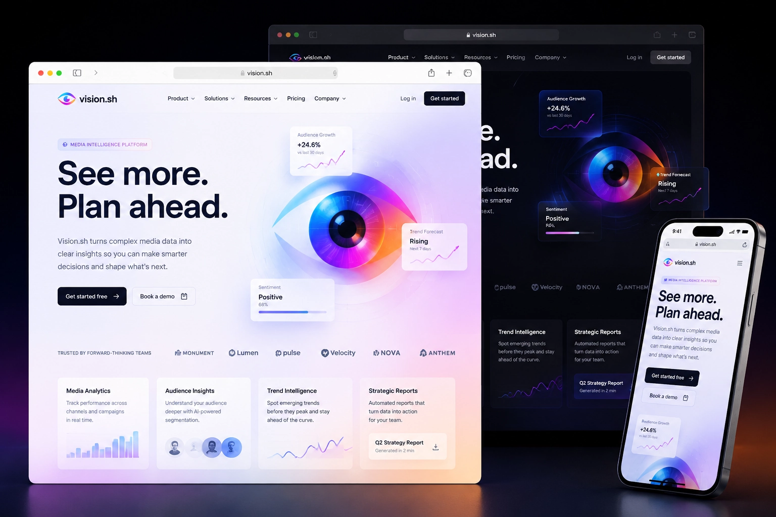 vision.sh website concept preview