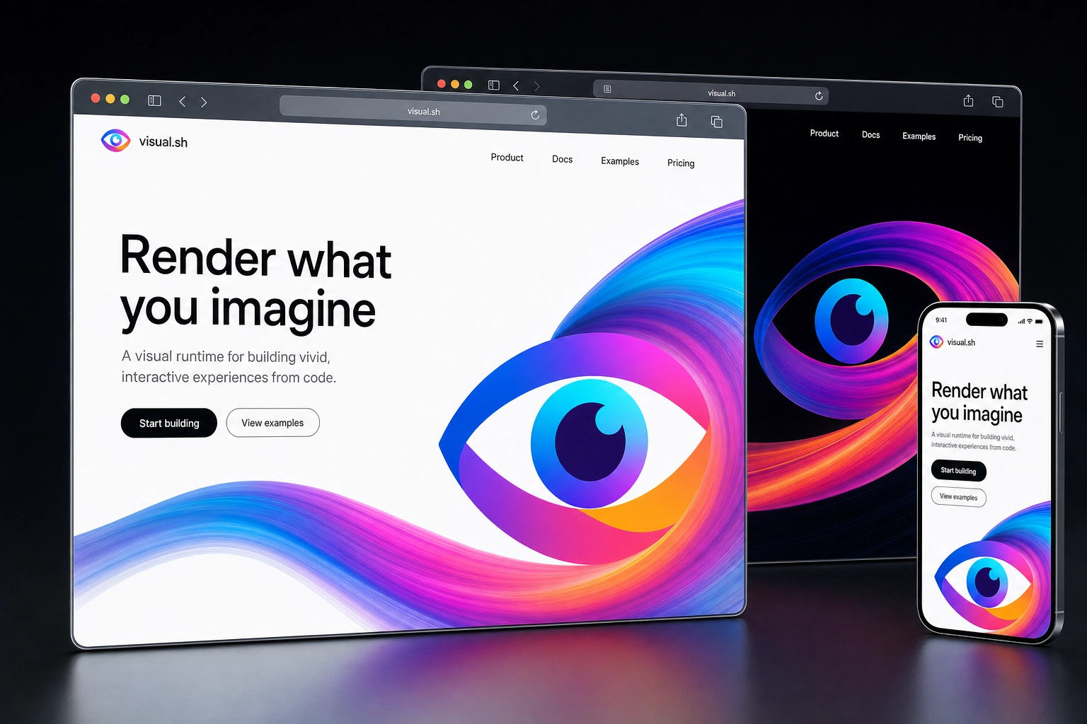 visual.sh website concept preview
