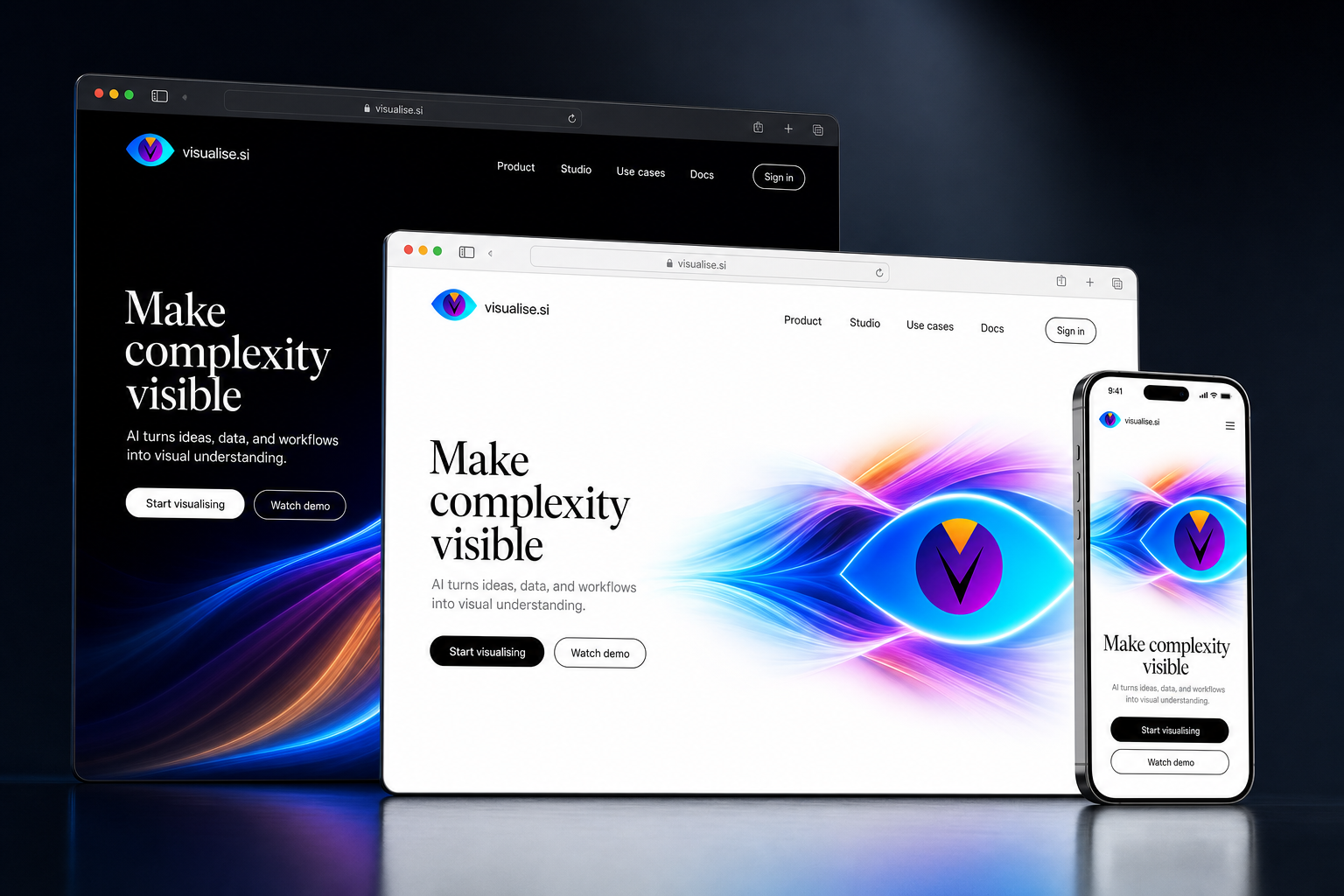 visualise.si website concept preview
