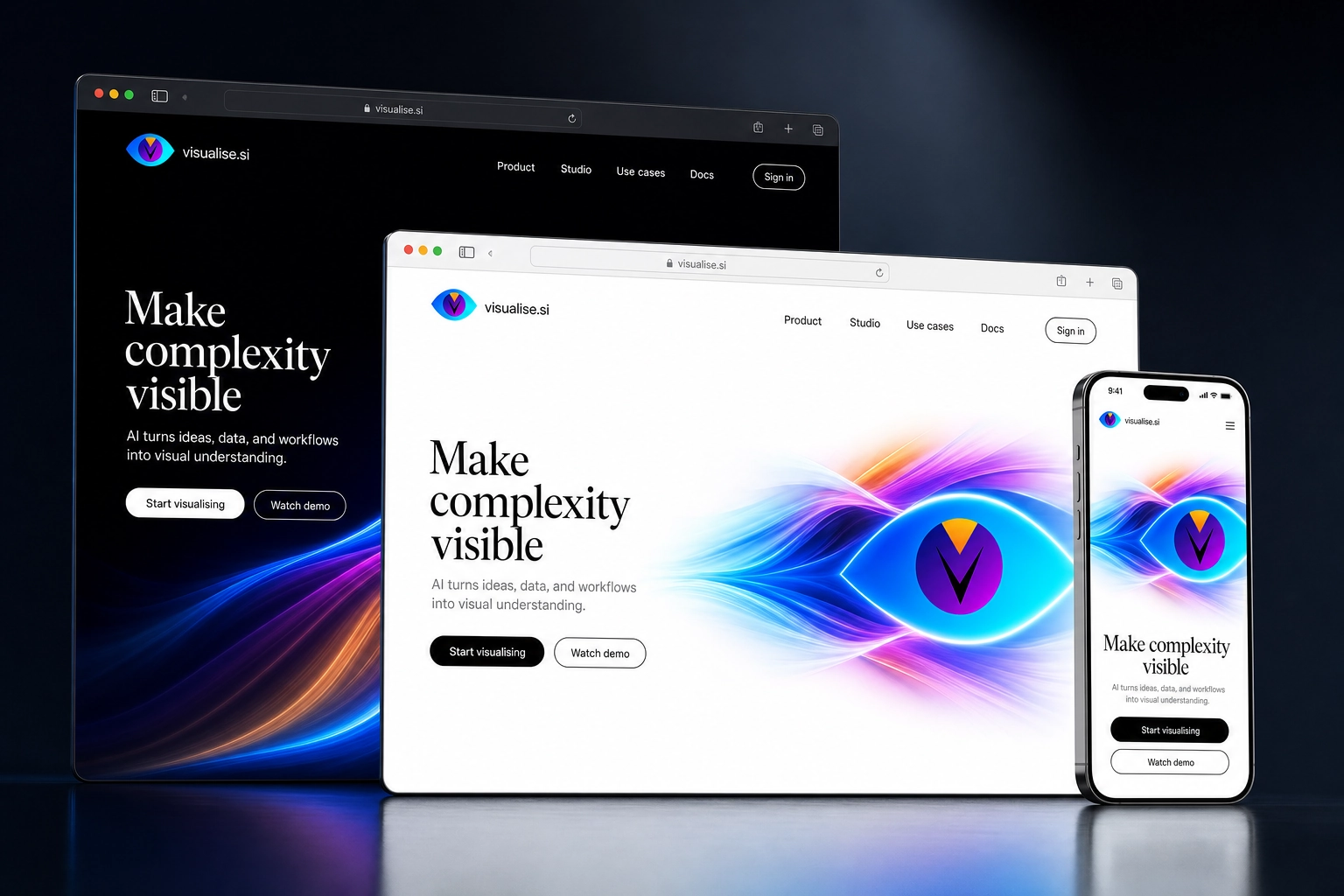 visualise.si website concept preview