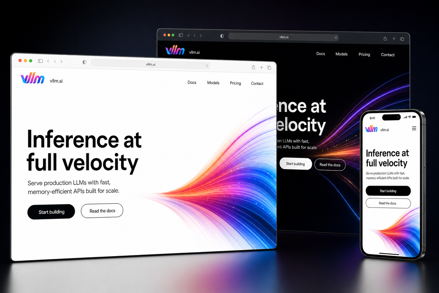 vllm.si website concept preview enlarged