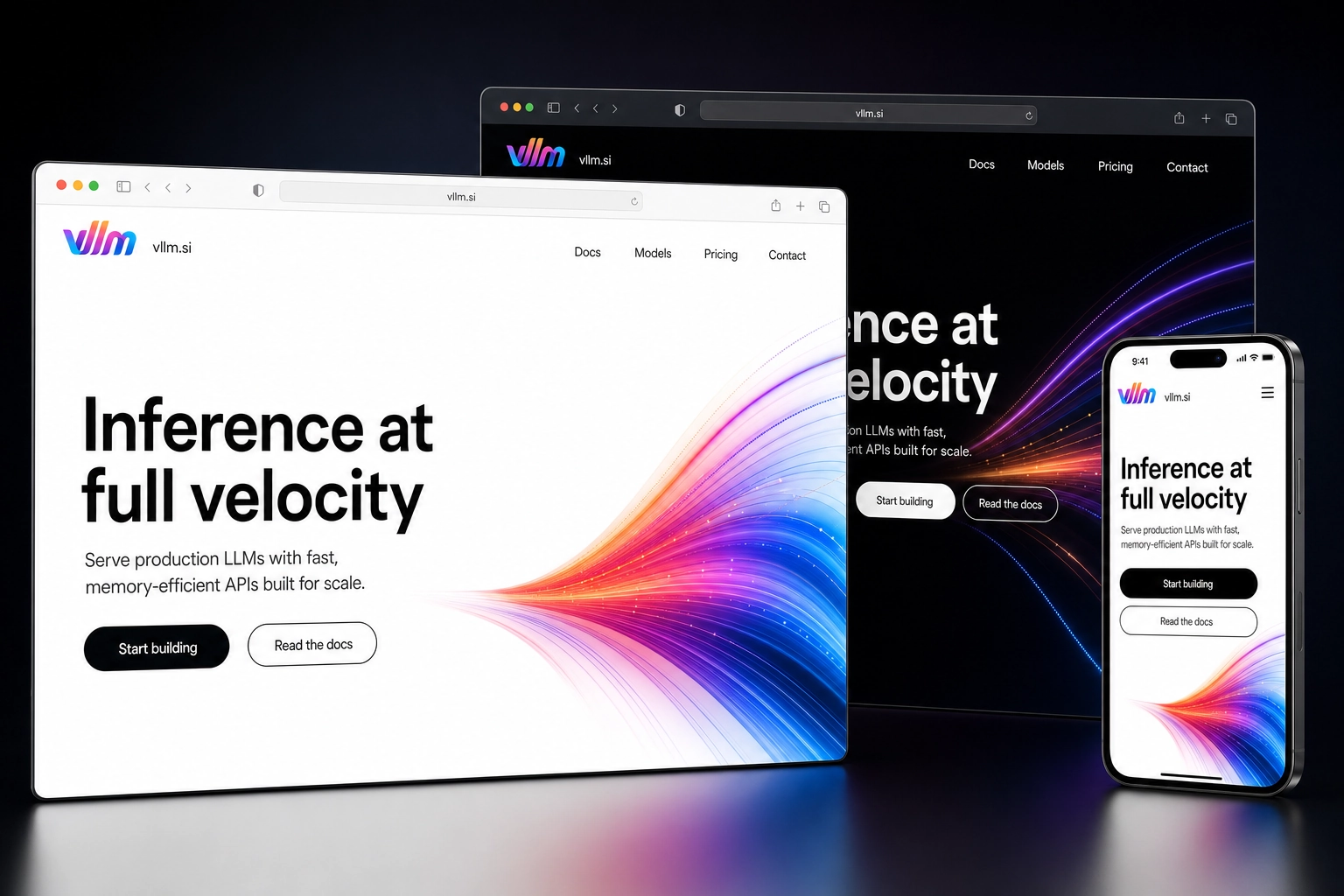 vllm.si website concept preview