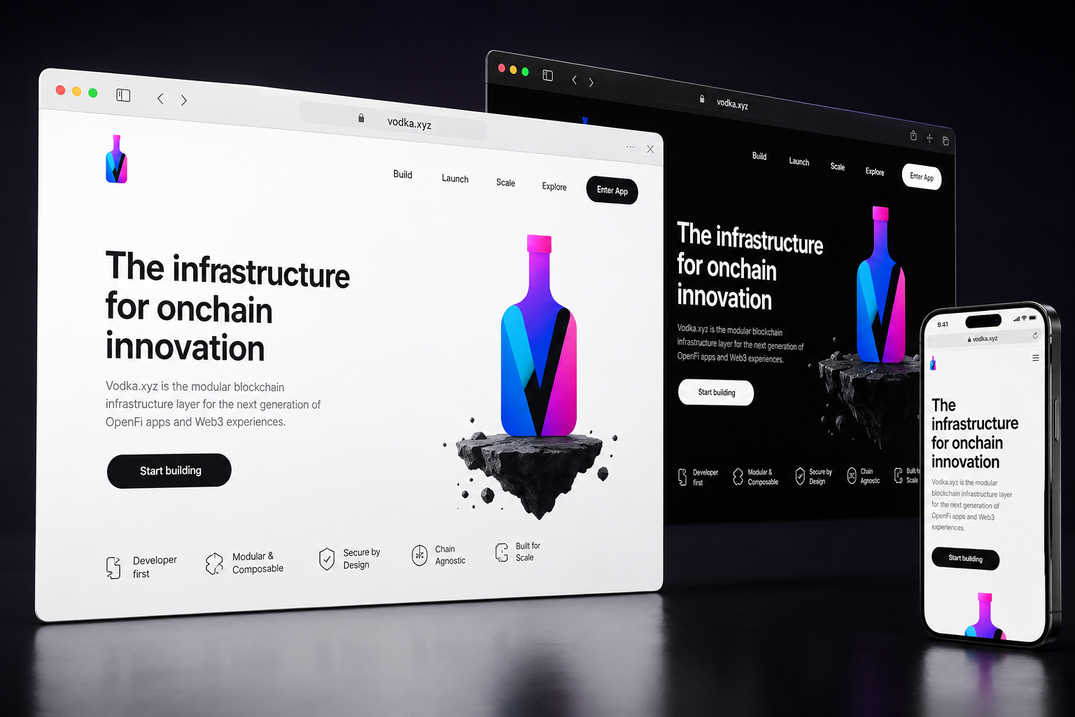 vodka.xyz website concept preview