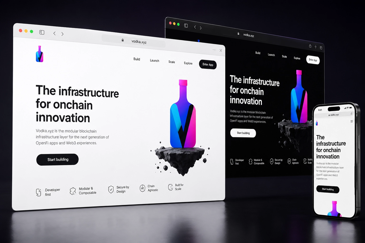 vodka.xyz website concept preview
