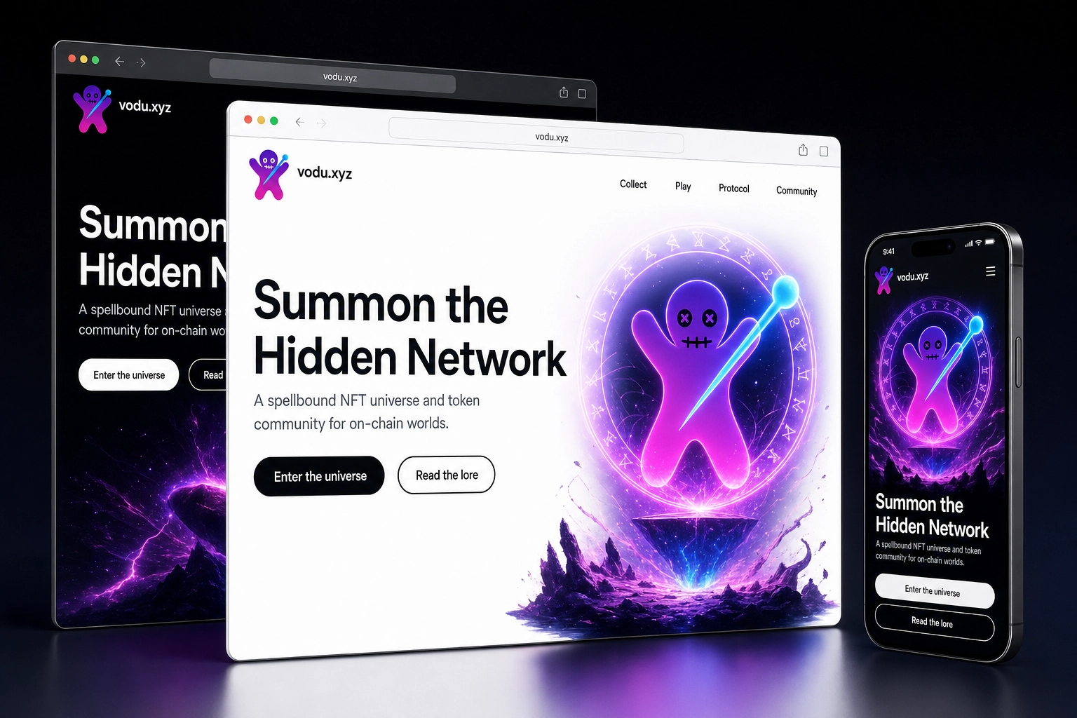 vodu.xyz website concept preview