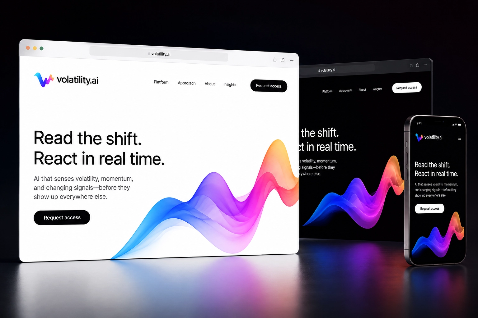 volatility.ai website concept preview