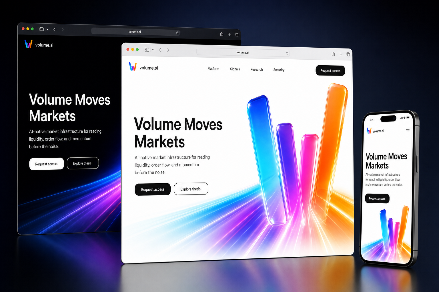 volume.si website concept preview