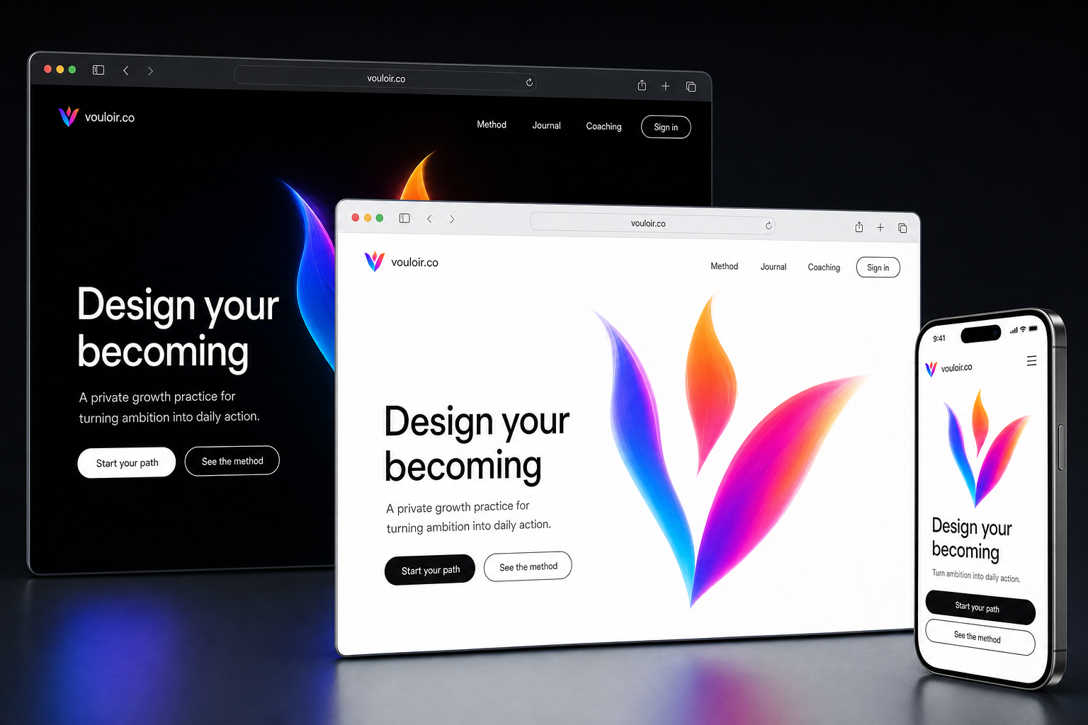 vouloir.co website concept preview