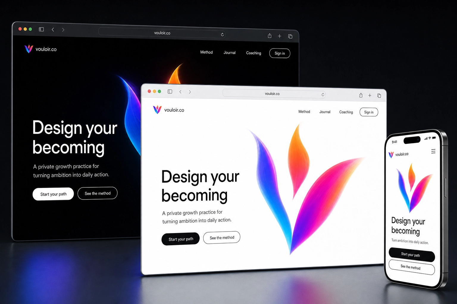 vouloir.co website concept preview