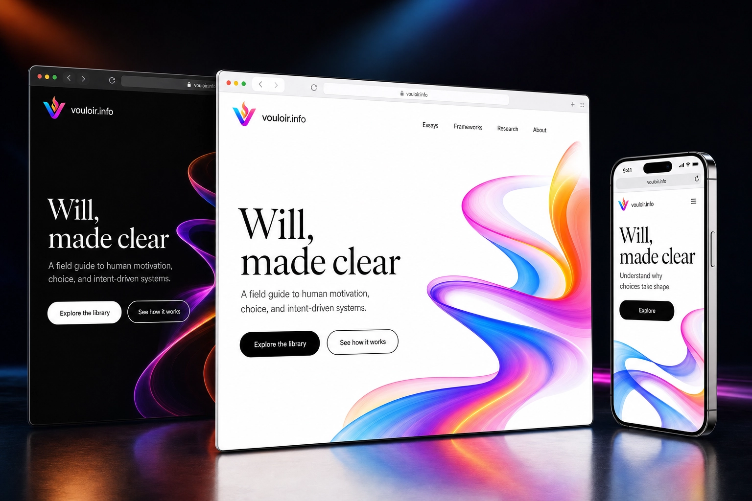 vouloir.info website concept preview