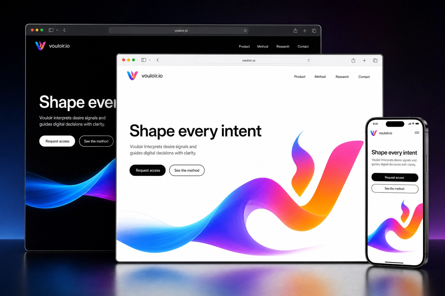 vouloir.io website concept preview