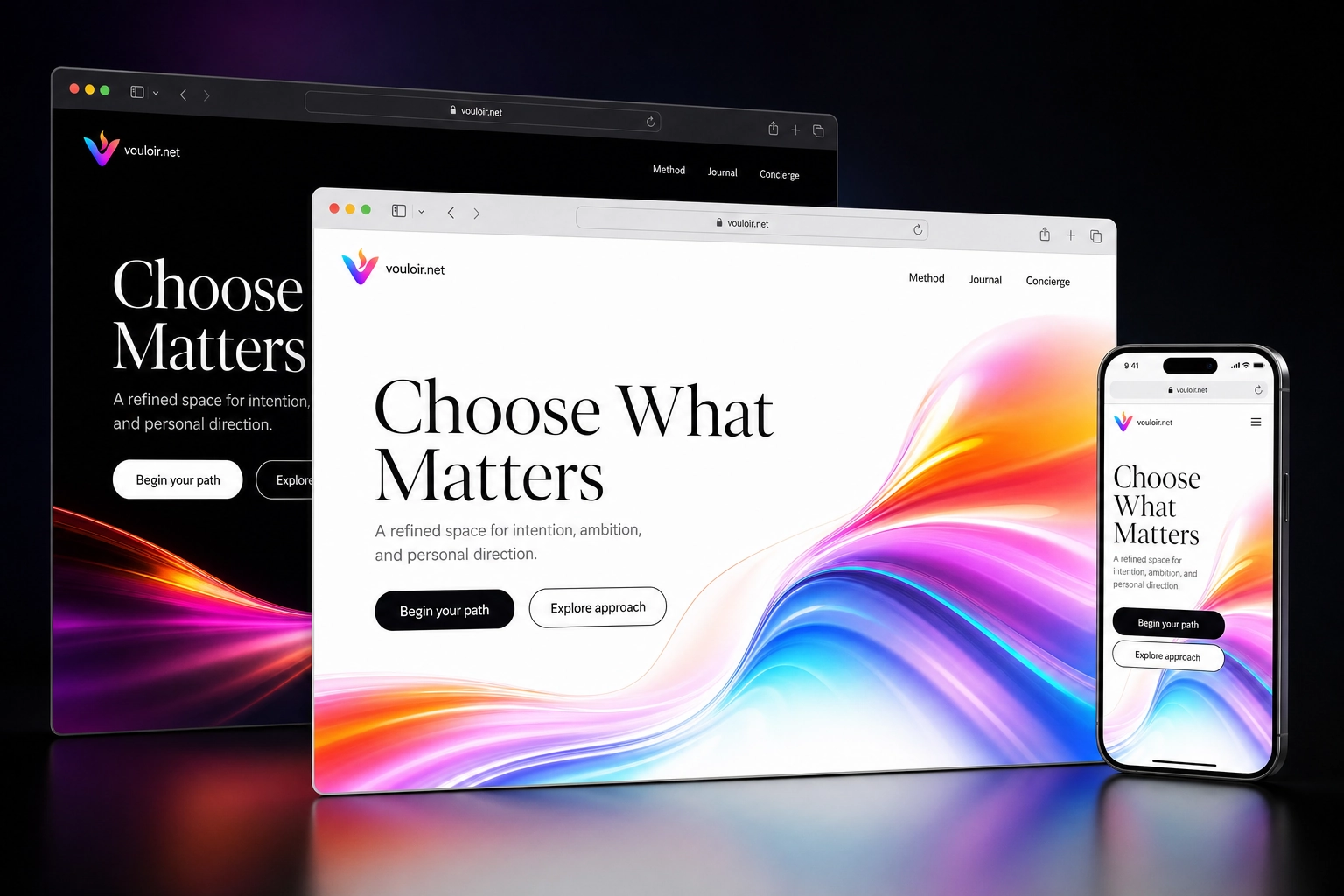 vouloir.net website concept preview