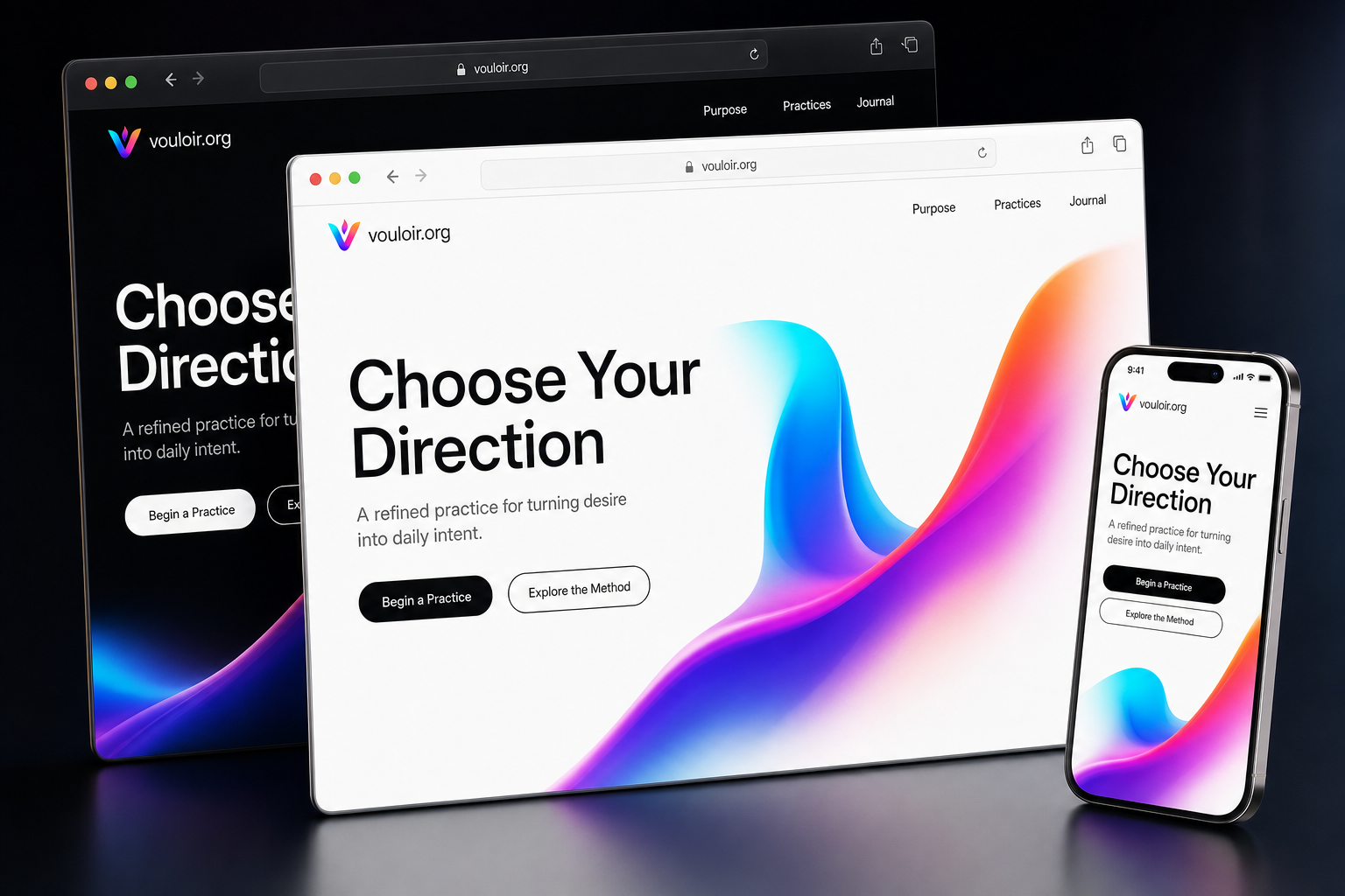 vouloir.org website concept preview