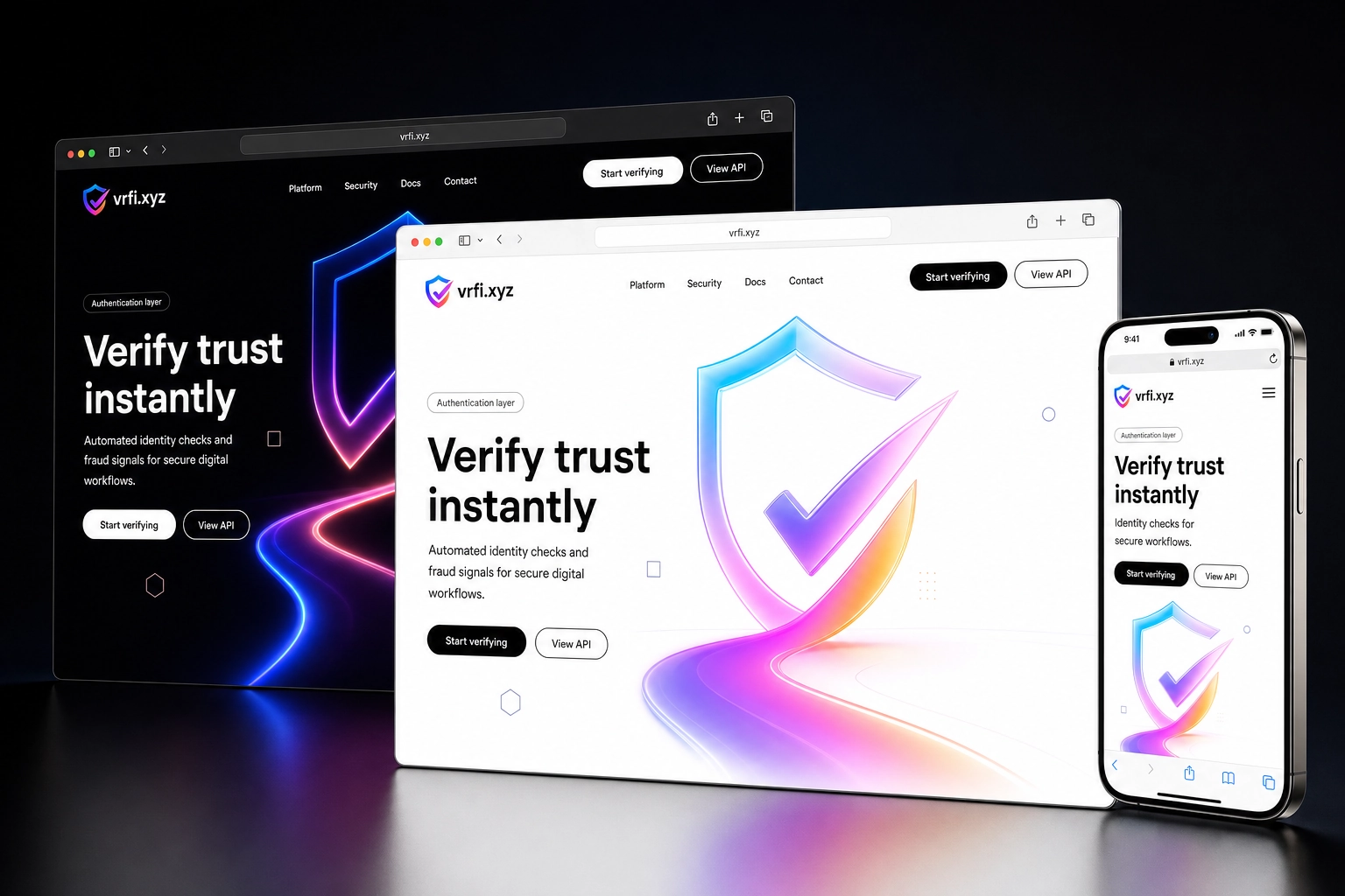 vrfi.xyz website concept preview