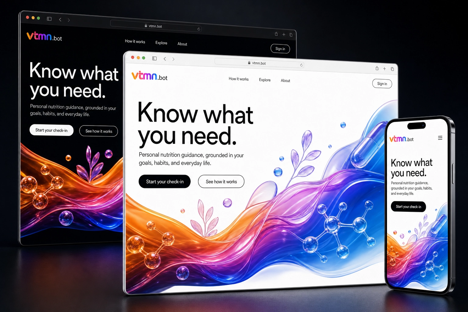 vtmn.bot website concept preview