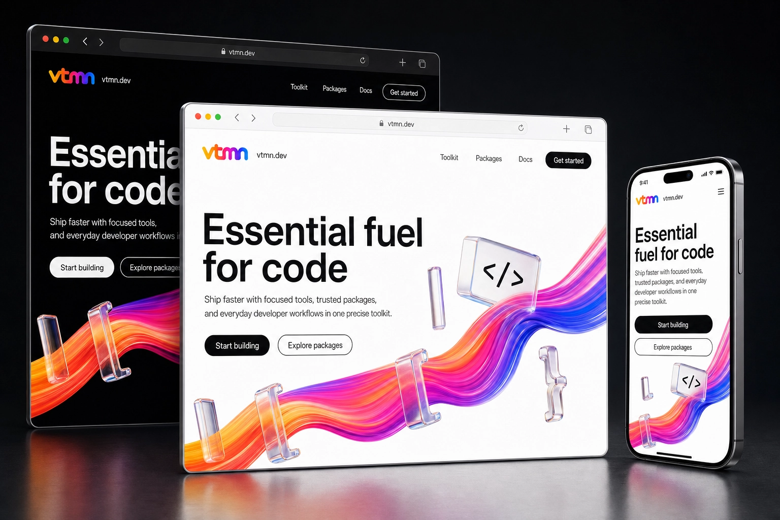 vtmn.dev website concept preview