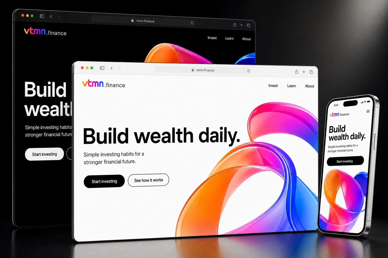 vtmn.finance website concept preview