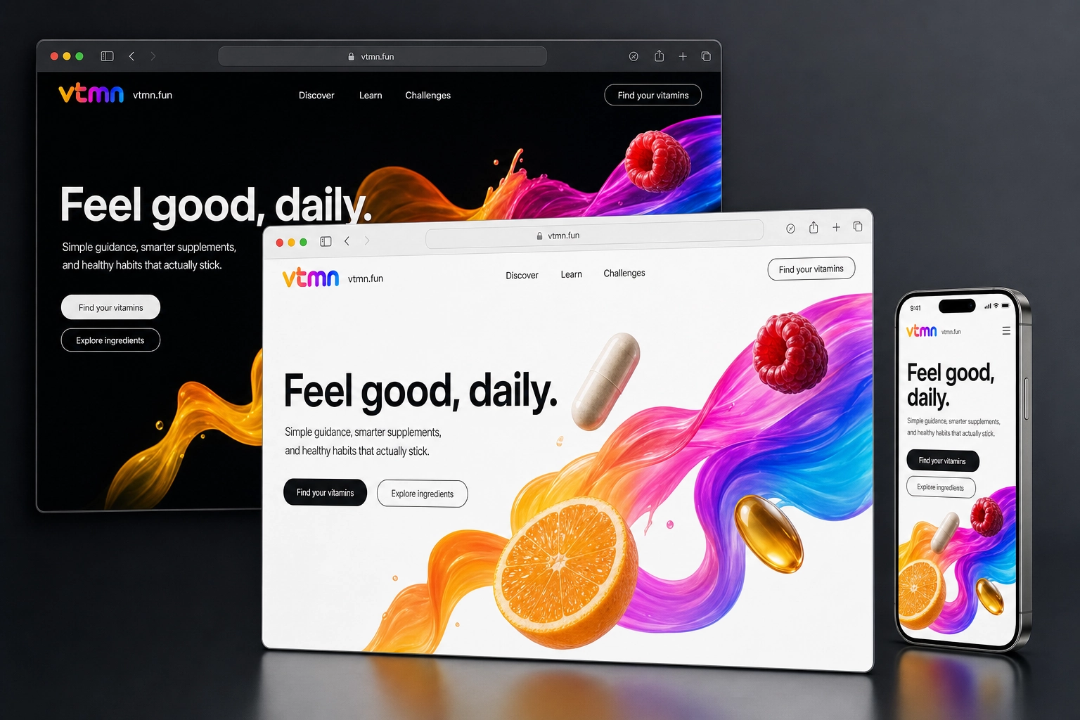 vtmn.fun website concept preview