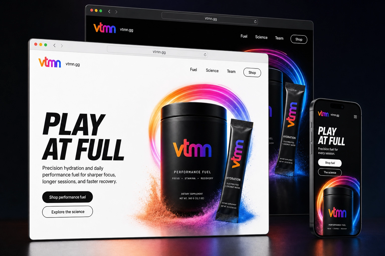 vtmn.gg website concept preview