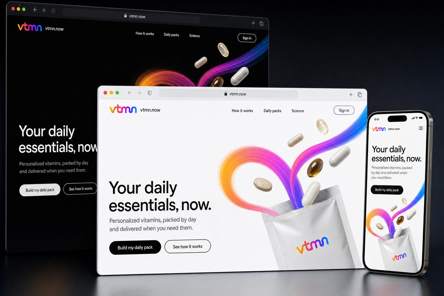 vtmn.now website concept preview