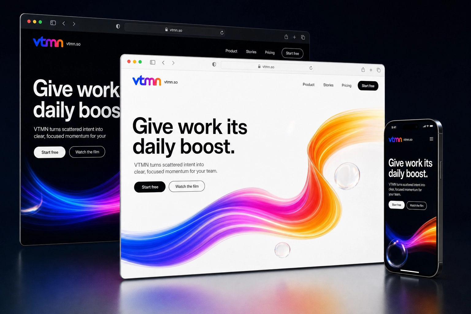 vtmn.so website concept preview