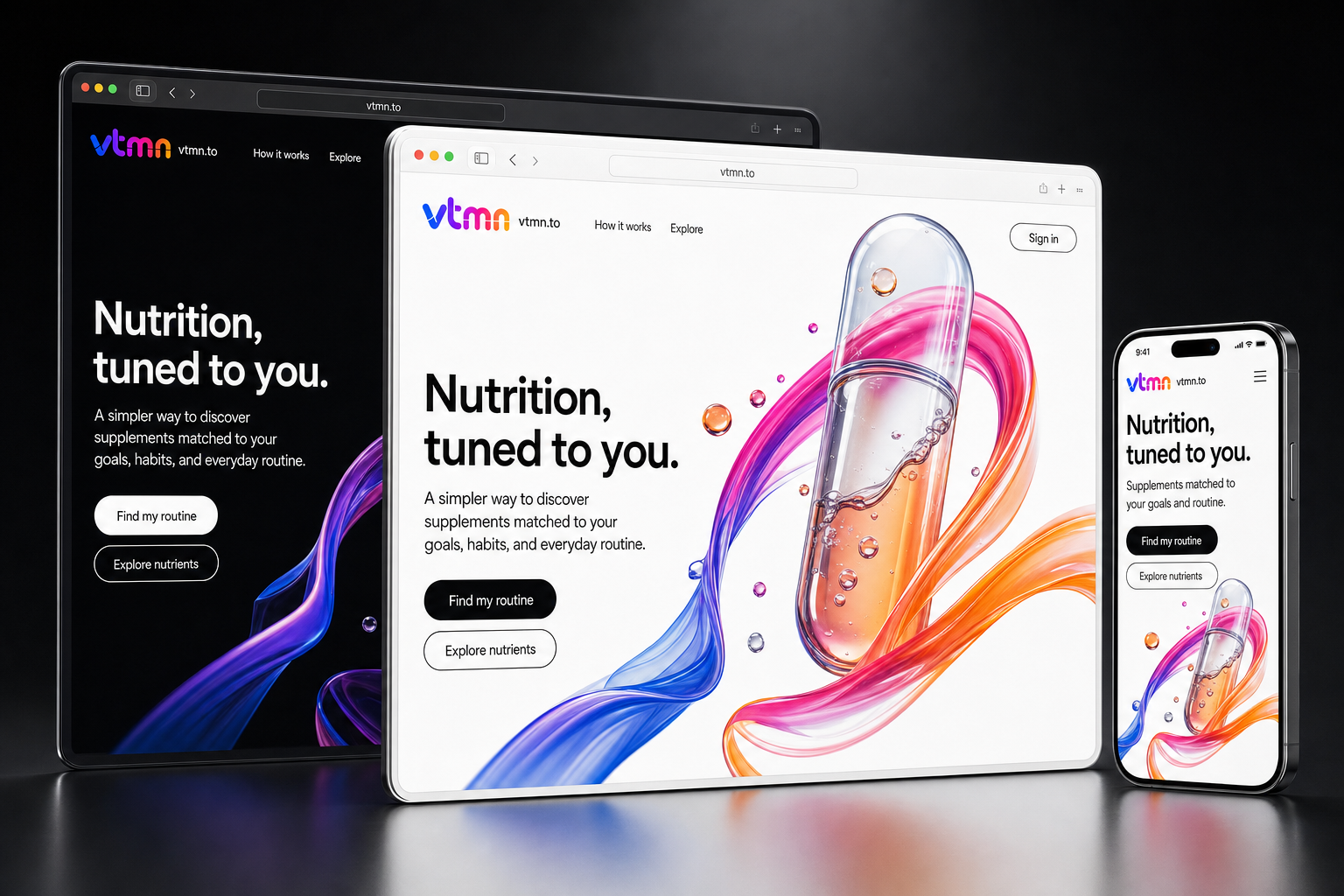 vtmn.to website concept preview enlarged