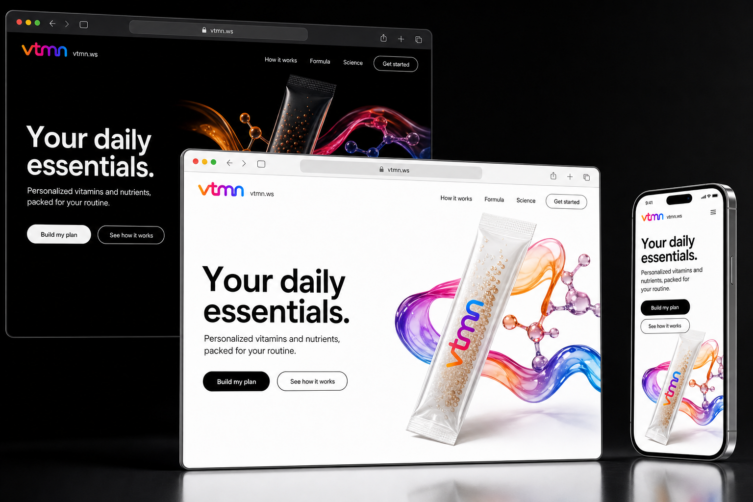 vtmn.ws website concept preview enlarged