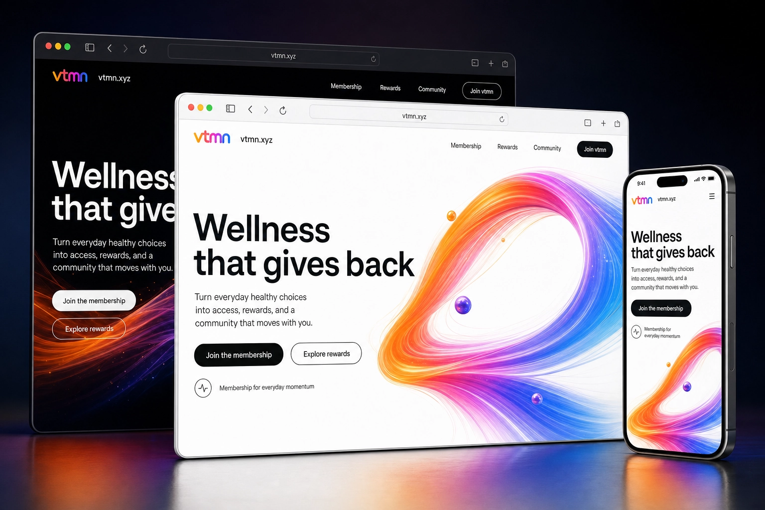 vtmn.xyz website concept preview