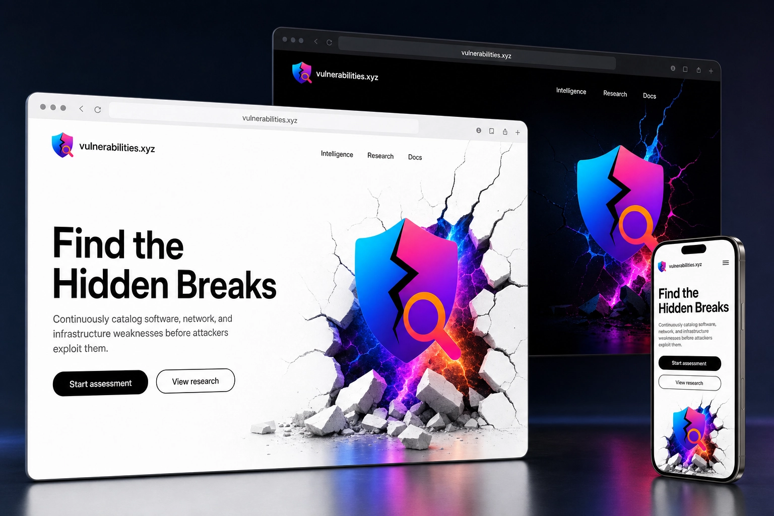vulnerabilities.xyz website concept preview