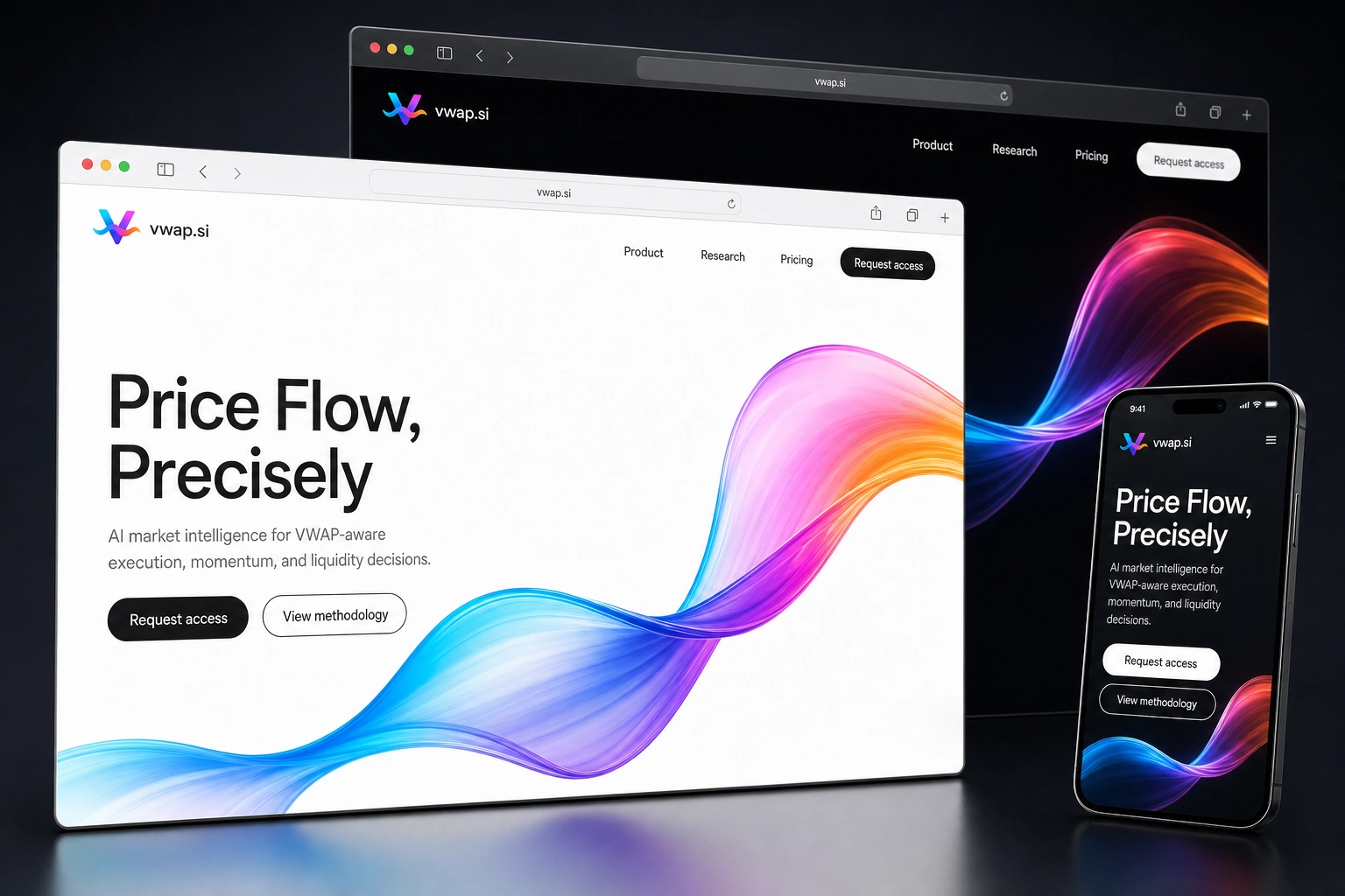 vwap.si website concept preview