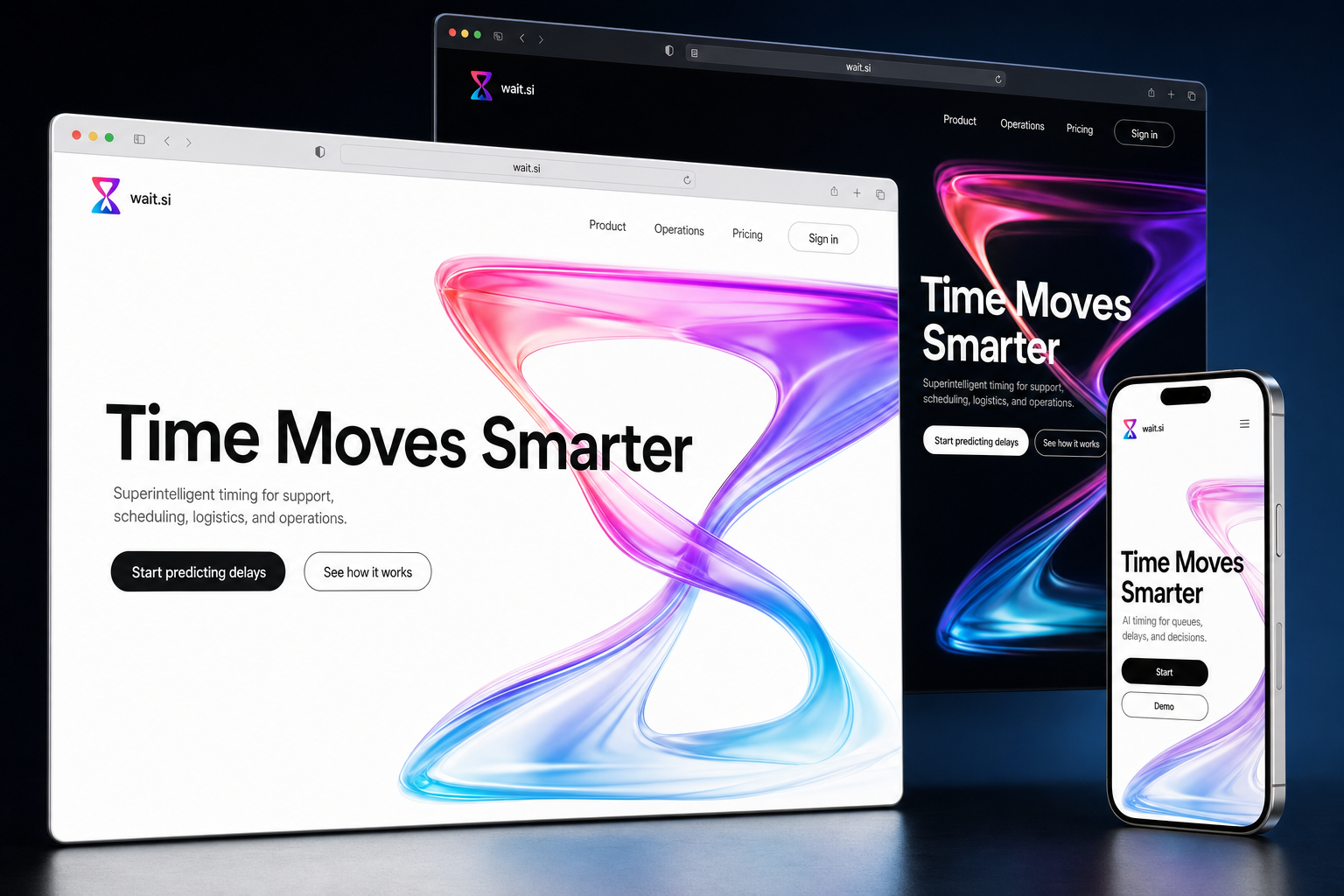 wait.si website concept preview