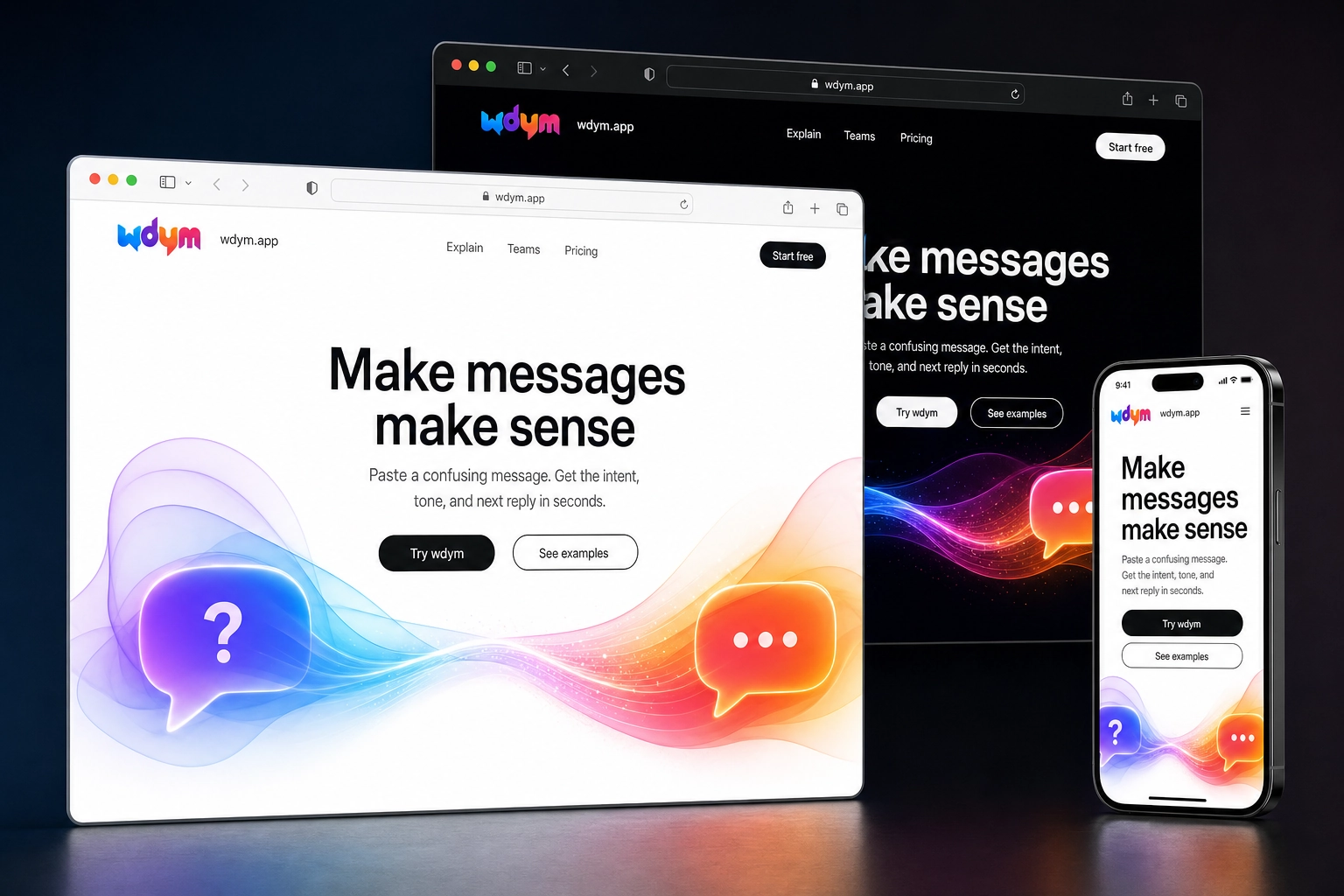 wdym.app website concept preview