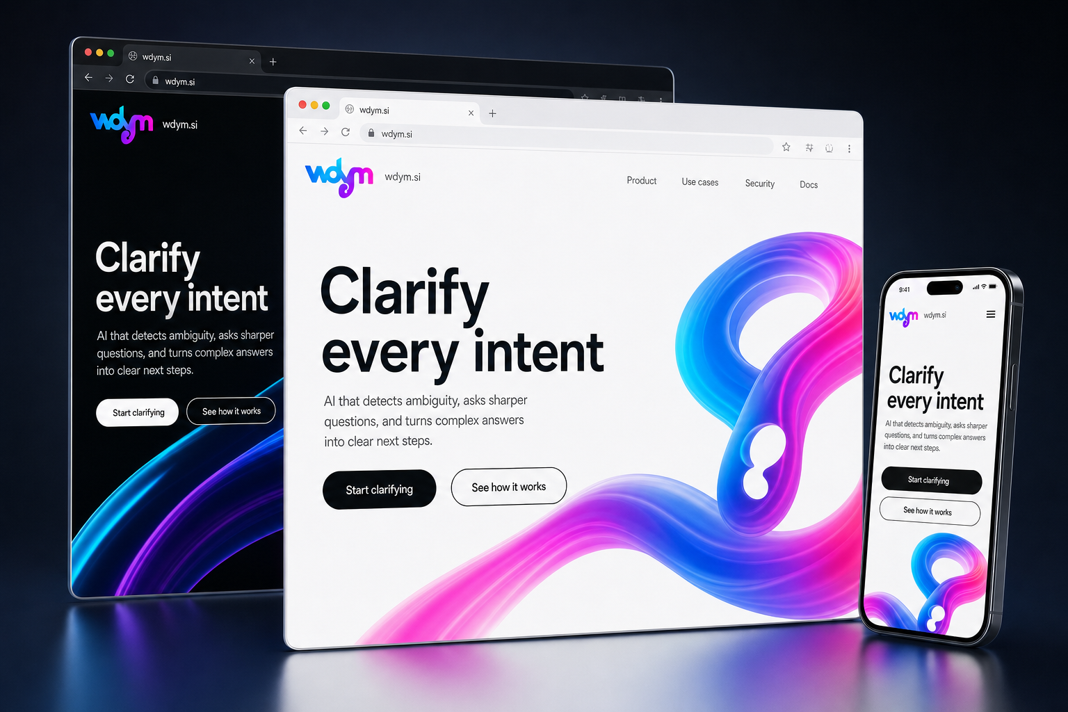 wdym.si website concept preview enlarged