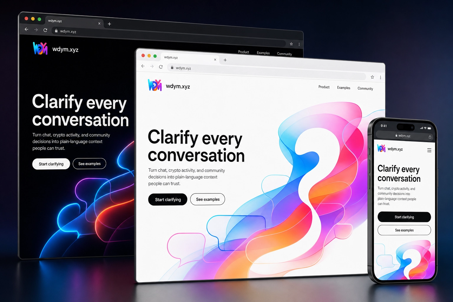 wdym.xyz website concept preview
