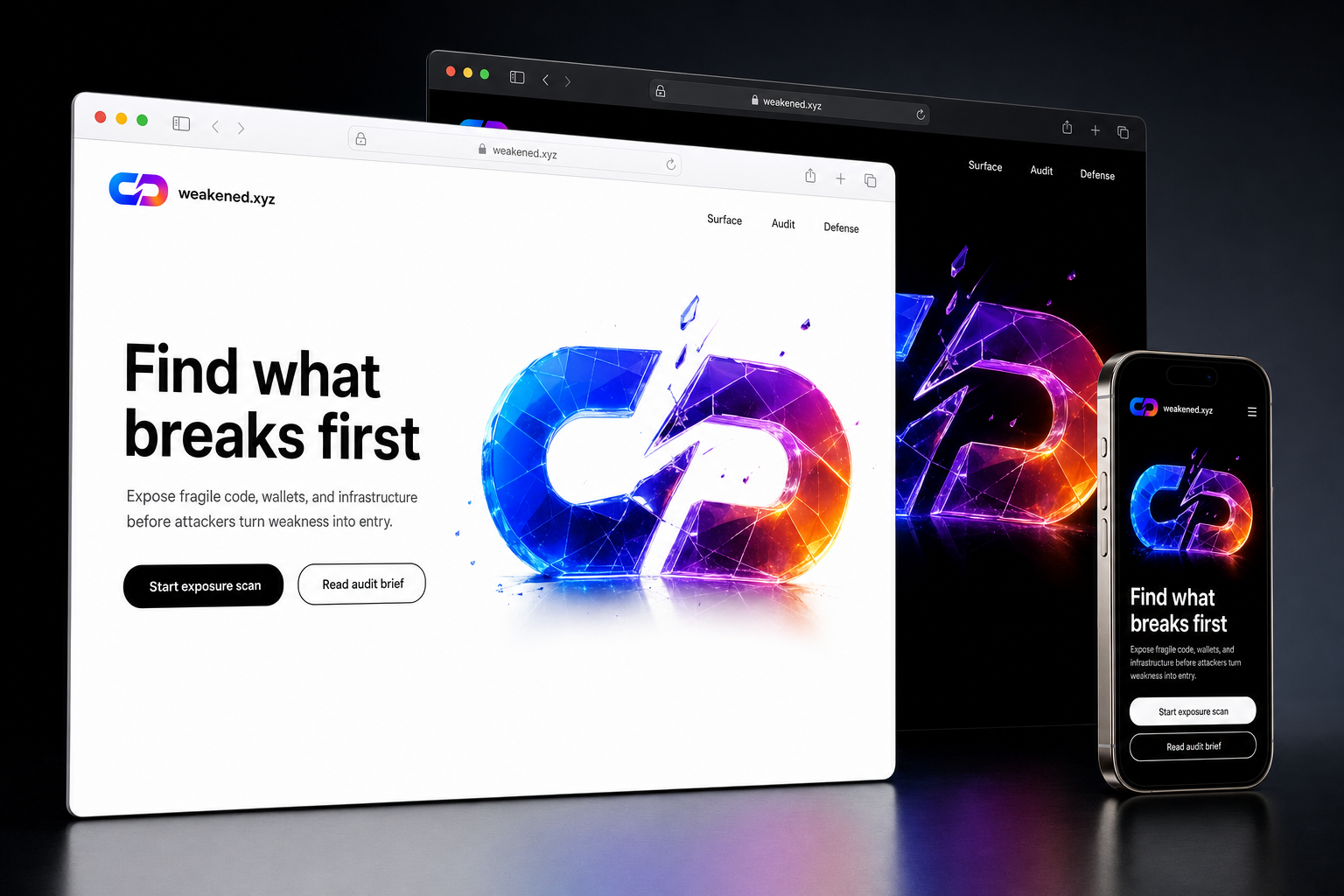 weakened.xyz website concept preview enlarged