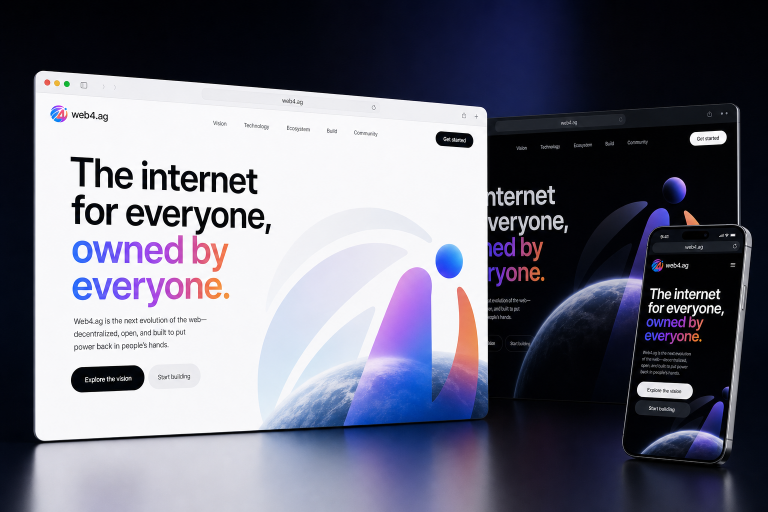 web4.ag website concept preview