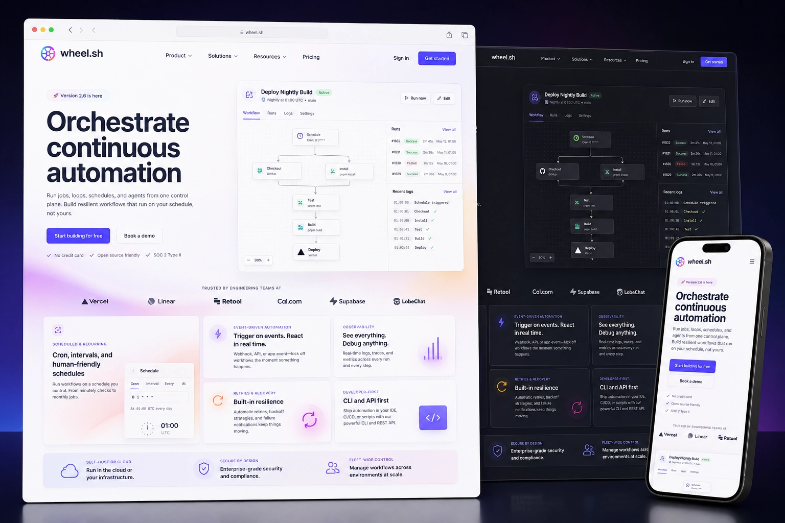 wheel.sh website concept preview