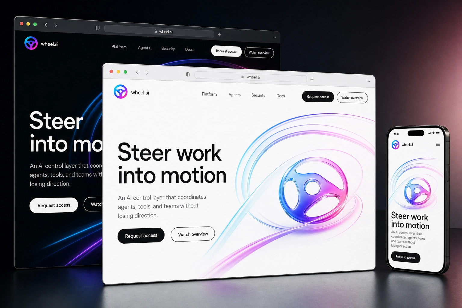 wheel.si website concept preview