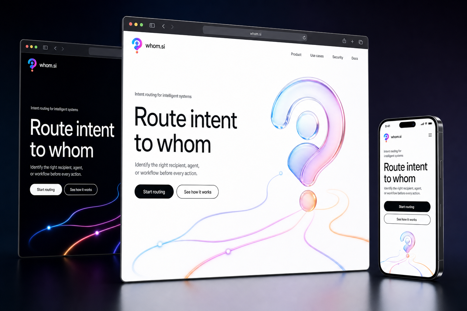 whom.si website concept preview