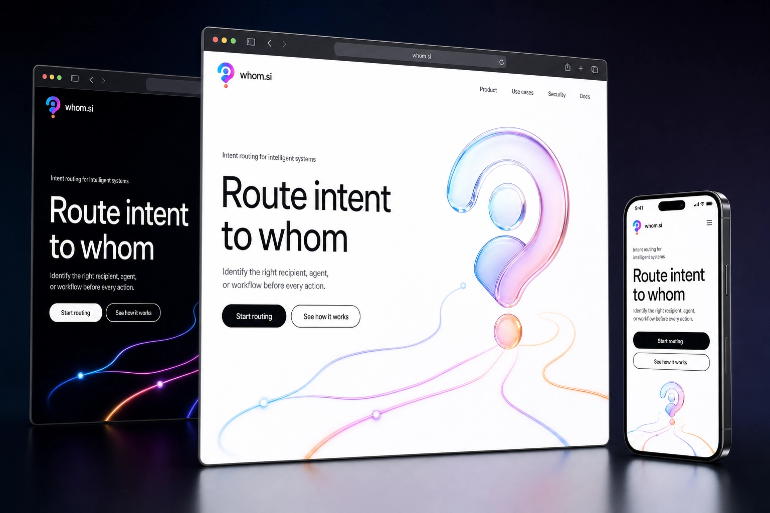 whom.si website concept preview
