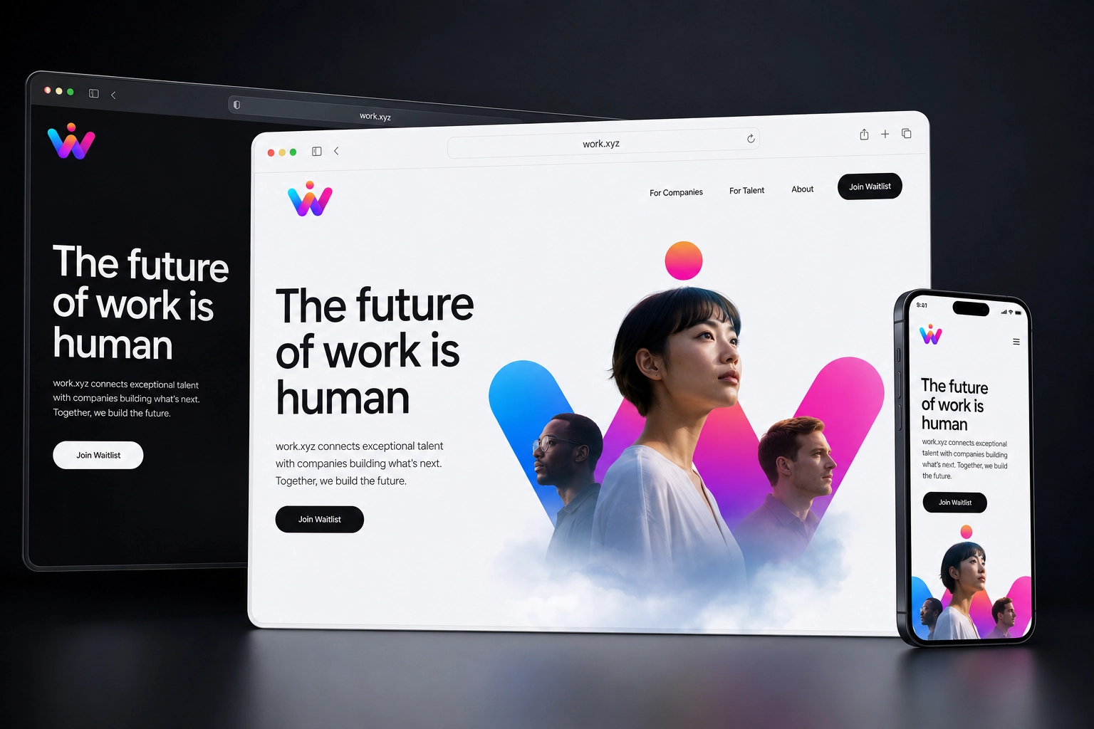work.xyz website concept preview