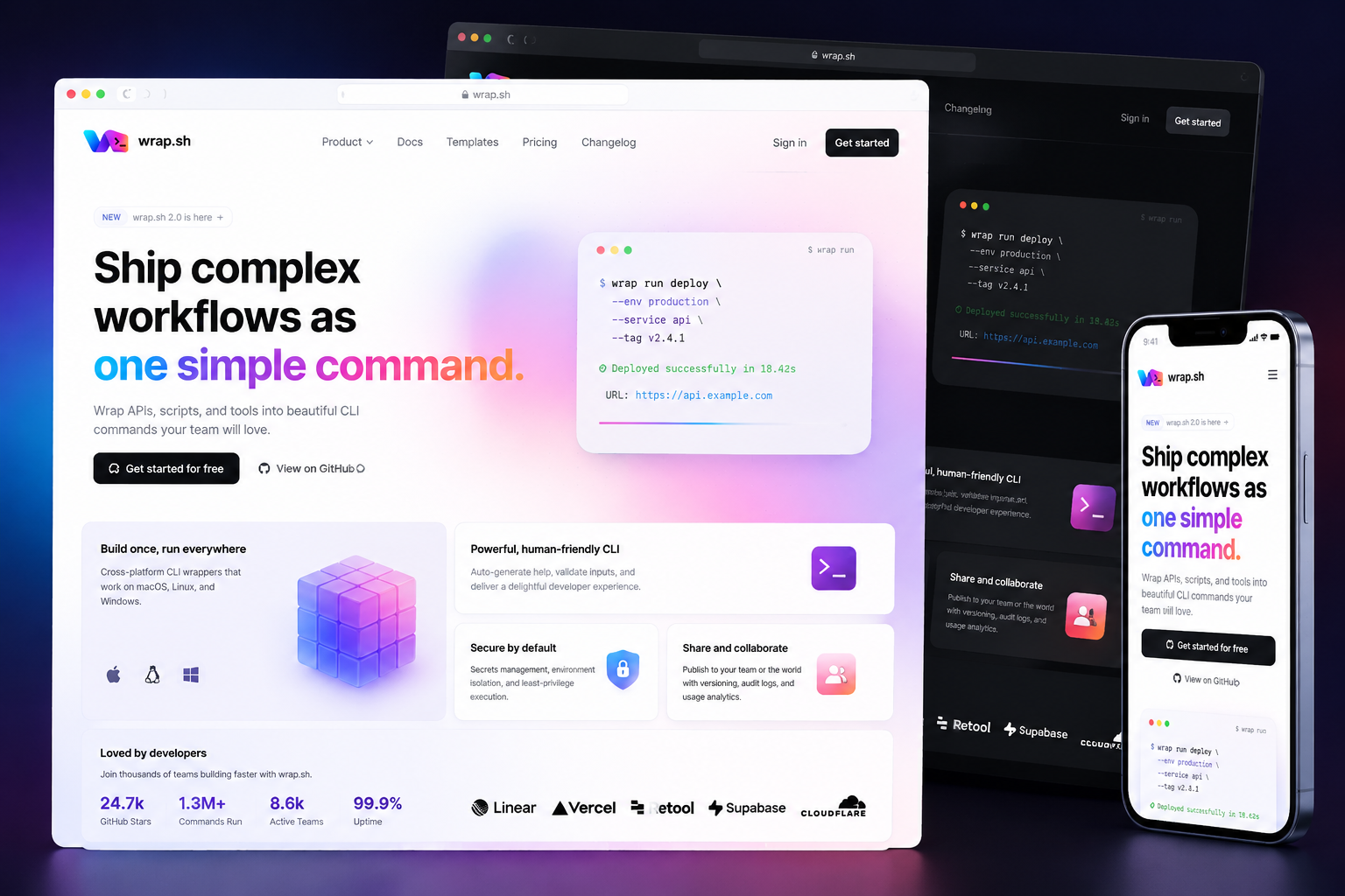 wrap.sh website concept preview