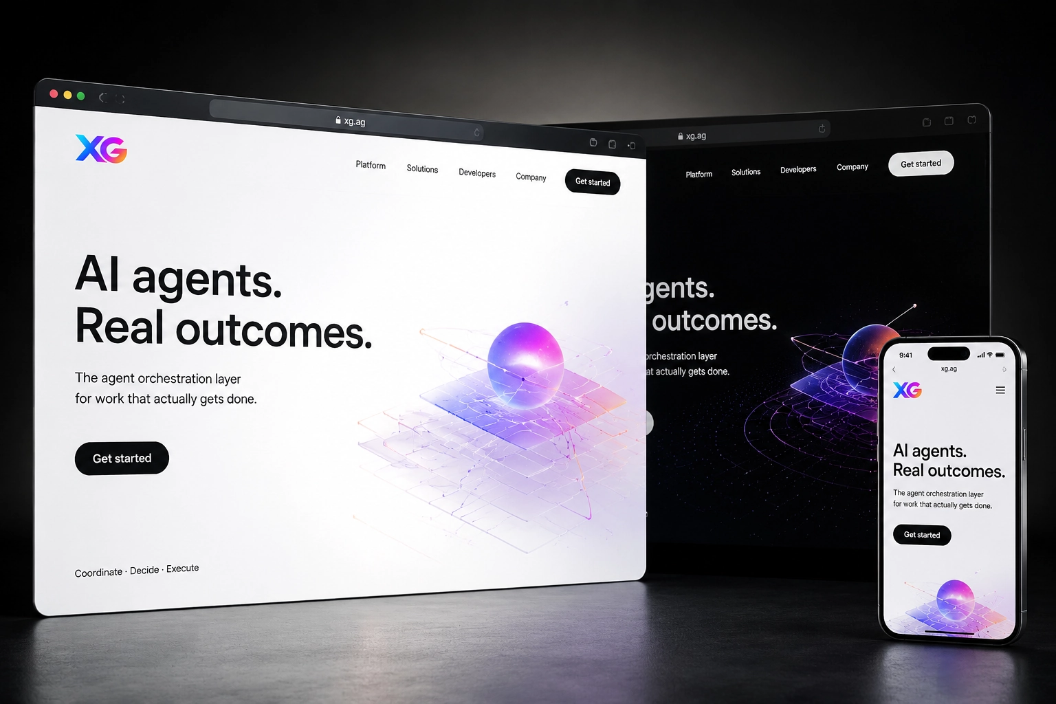 xg.ag website concept preview