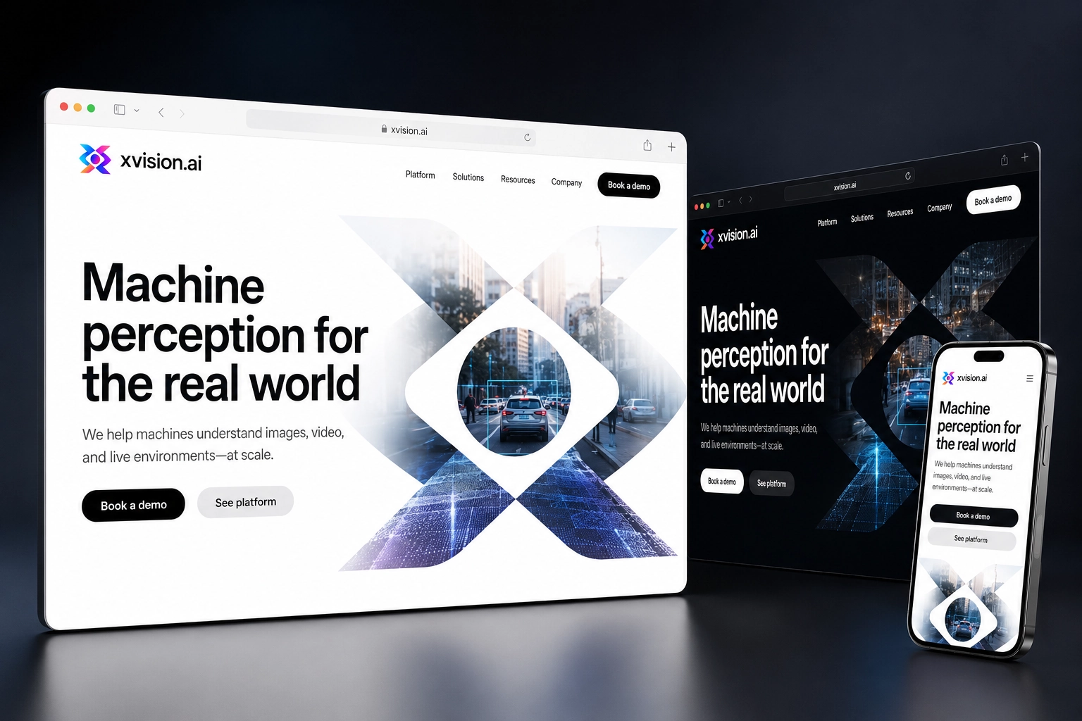 xvision.ai website concept preview
